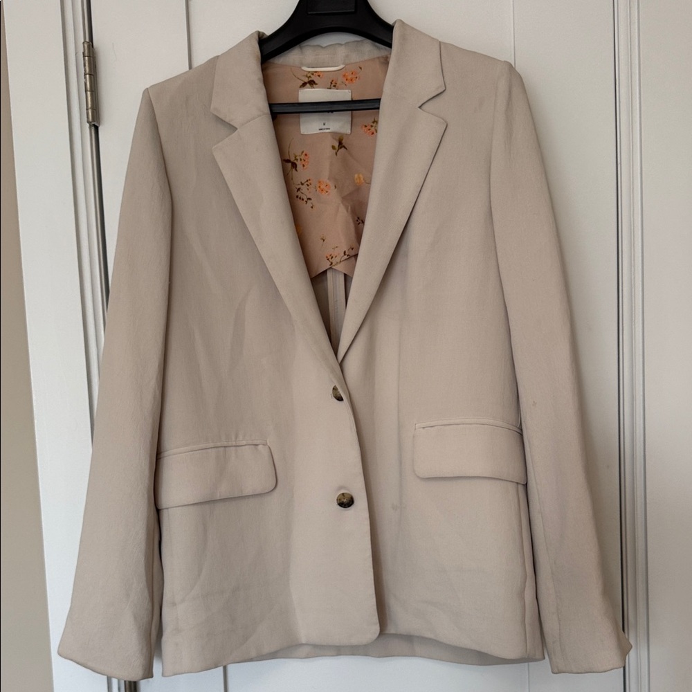 Aritzia Wilfred Beige Blazer Jacket